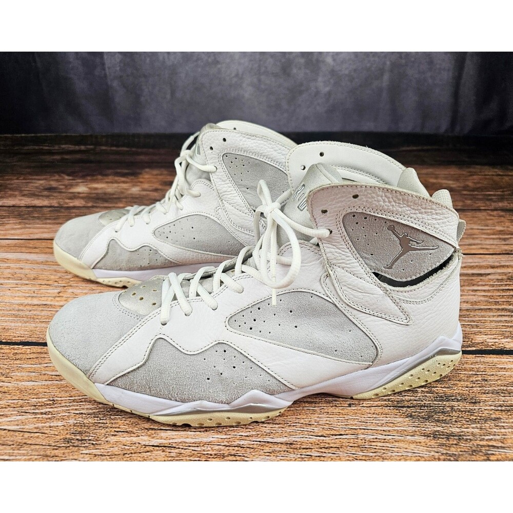 Air Jordan 304775-120 Retro 7 “Pure Money” Mens 15 White Grey 2016 GUC - Picture 3 of 12